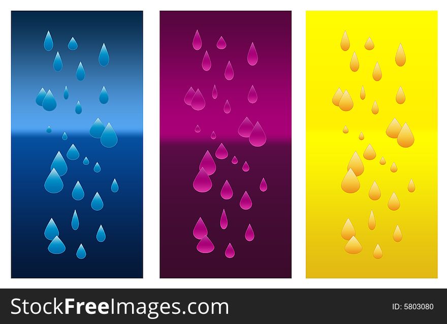 There are three Rain Compositions. Various colors.
