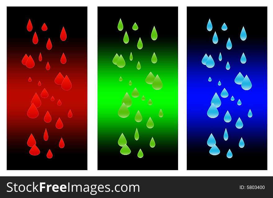 There are three Rain Compositions. Various colors. Dark Version. There are three Rain Compositions. Various colors. Dark Version.