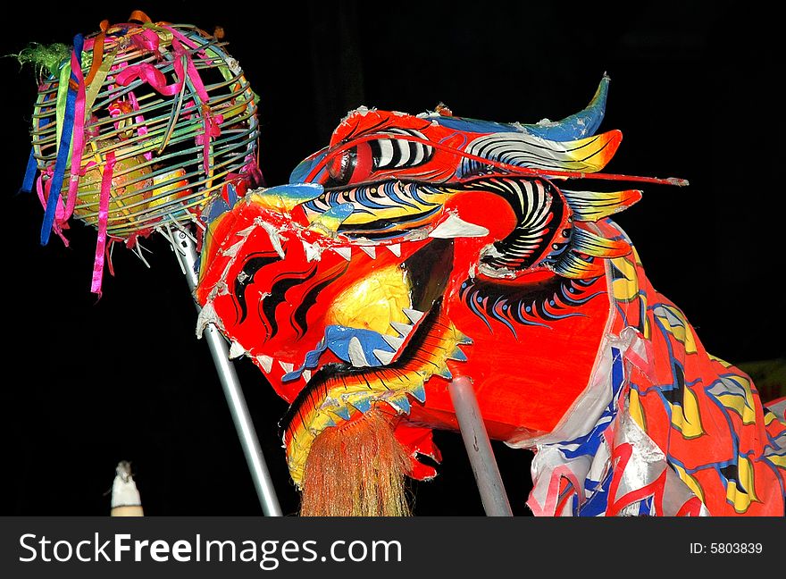 Malaysia, Borneo, Sarawak, Kutching: Chinese celebration with the traditional and mythical dragon. Malaysia, Borneo, Sarawak, Kutching: Chinese celebration with the traditional and mythical dragon