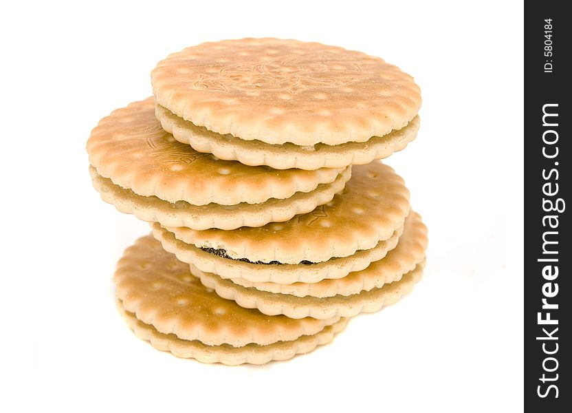 Some cookies isolated on white