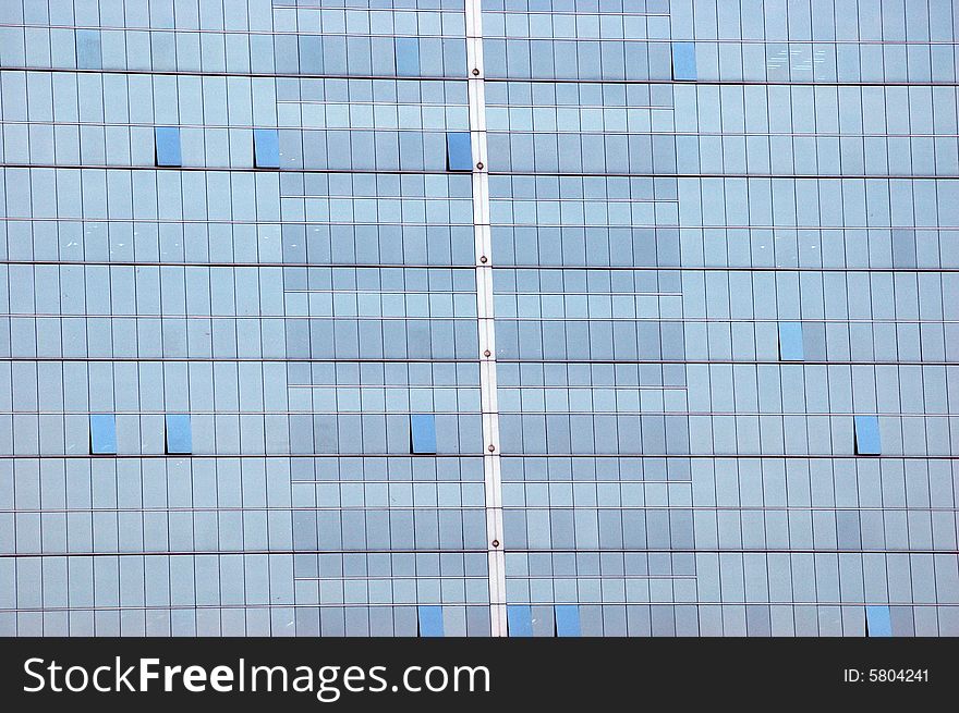 Glass Wall Of Skyscraper - Closeup