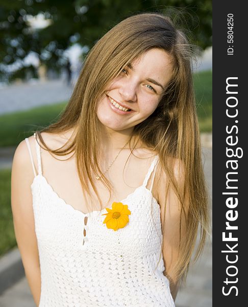 Portrait of smiling cute girl