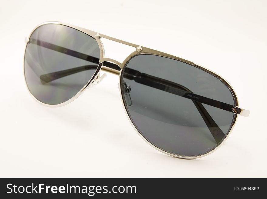 Black sunglasses isolated on white