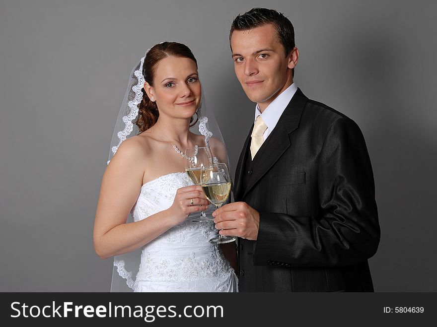 Bride and Grom, attractive couple portraits. Bride and Grom, attractive couple portraits