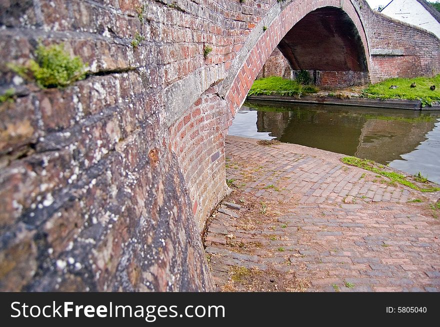 The old canal bridge near great haywood in staffordshire in england. The old canal bridge near great haywood in staffordshire in england