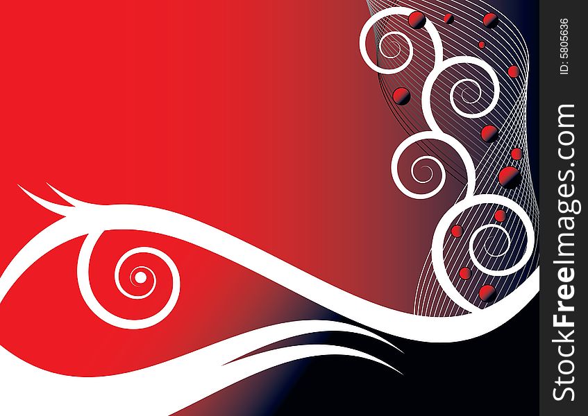A Red Bird is Featured in an Abstract Illustration.