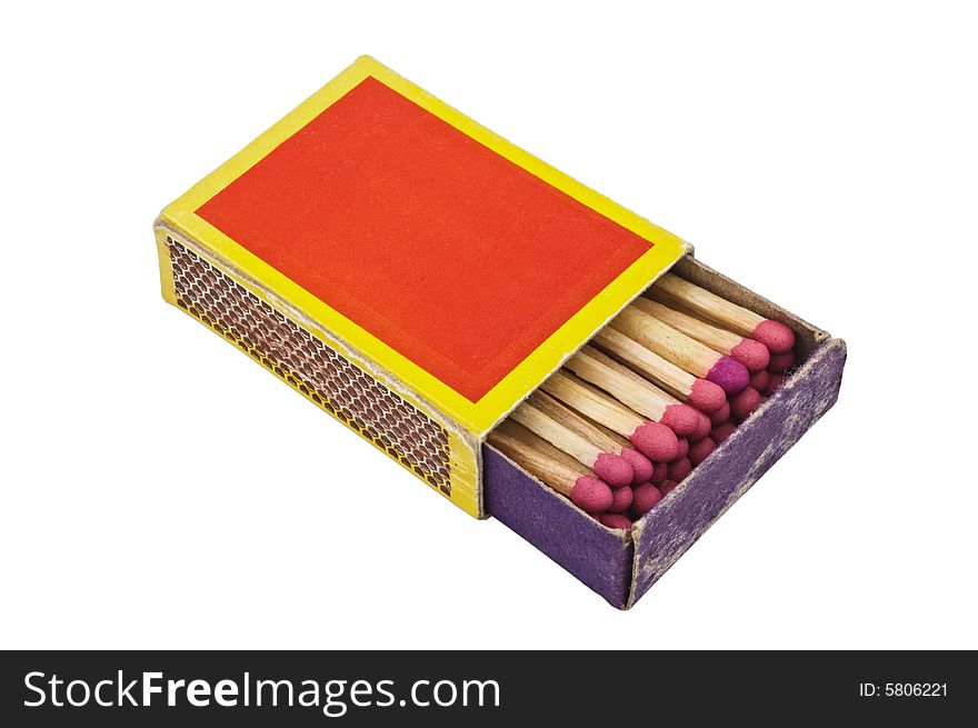 Matchbox isolated on white background, with clipping path. Matchbox isolated on white background, with clipping path.