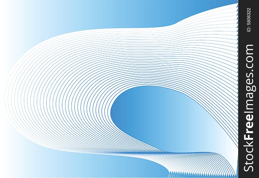 Abstract illustration background of white and blue waves. Abstract illustration background of white and blue waves