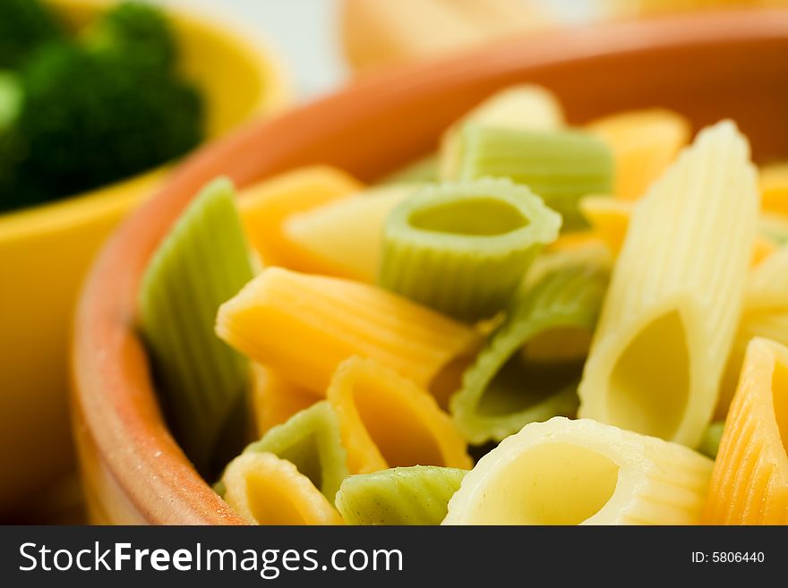 Italian noodles and broccoli in bowl
