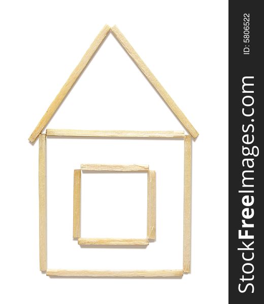 Abstract house on white background. Abstract house on white background