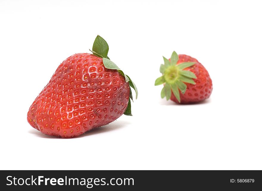 Two strawberries