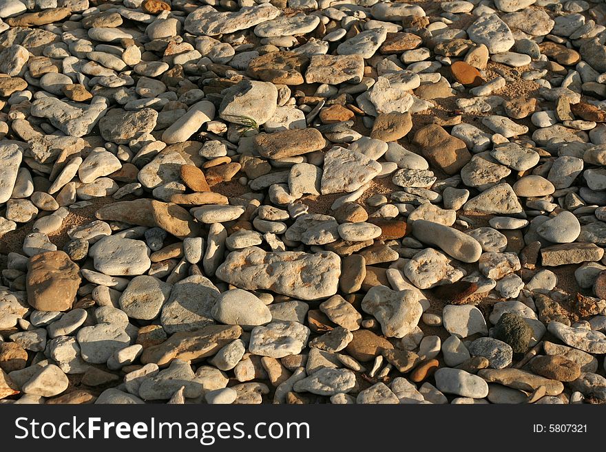 Stones (flag) on a coast of the Baltic sea