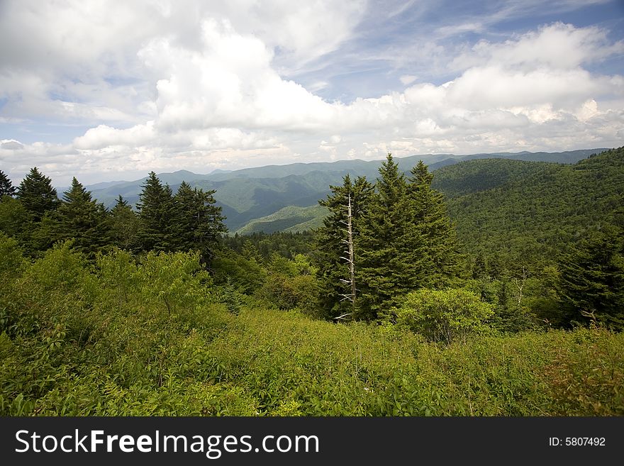 A magnificent view found along the blue ridge parkway. A magnificent view found along the blue ridge parkway.
