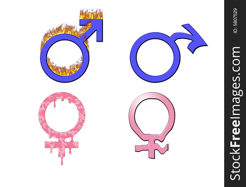 Male and female symbol having a sex. Male and female symbol having a sex