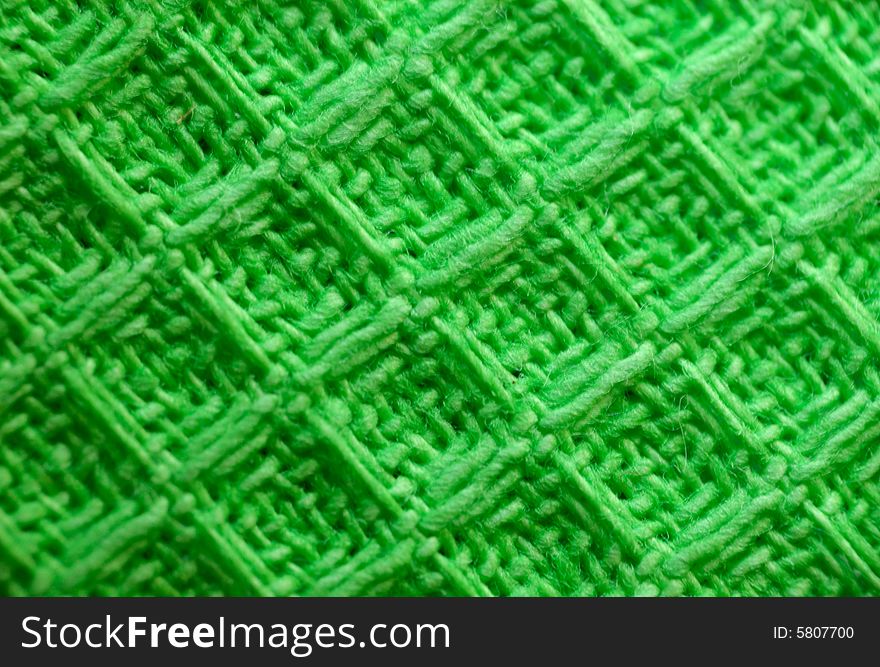 Macro pattern of green textile fabric
