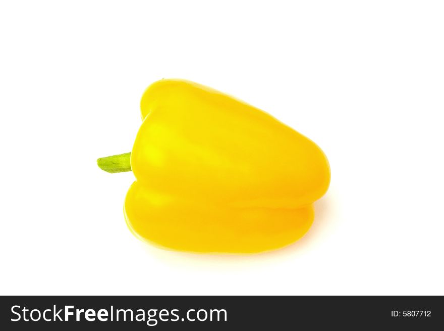Yellow pepper isolated on white background