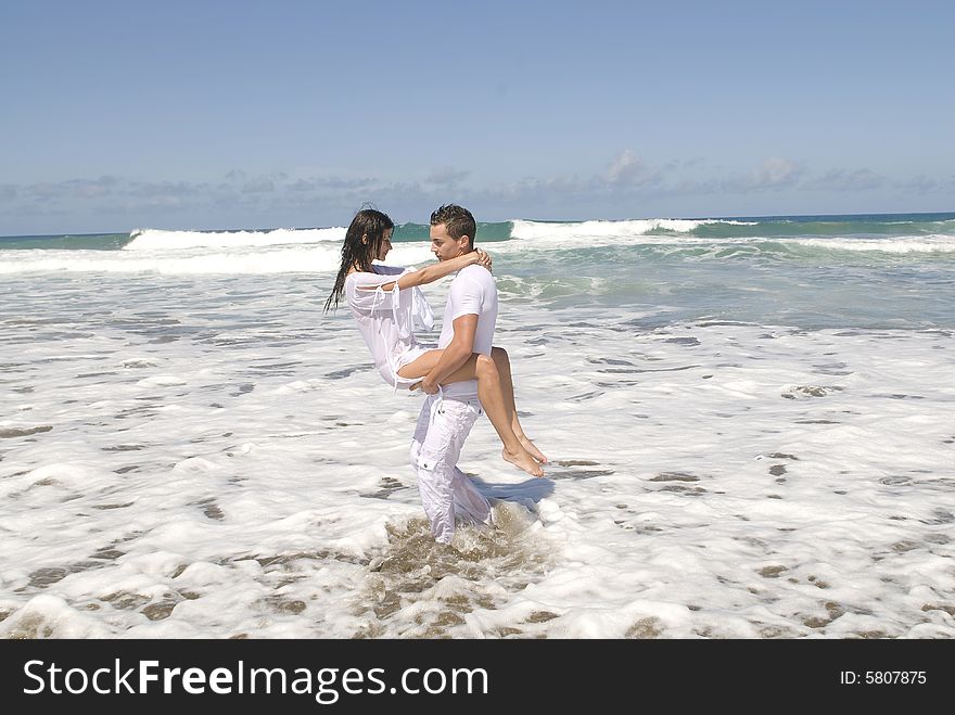 Man And Woman In The Sea