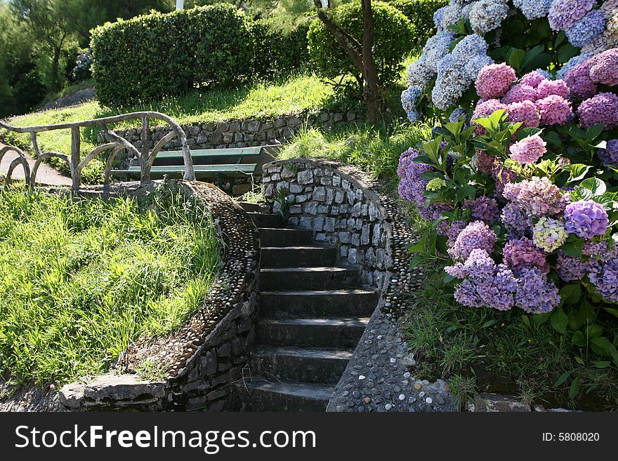 A beautiful place, the old park in Bearitz France. A beautiful place, the old park in Bearitz France