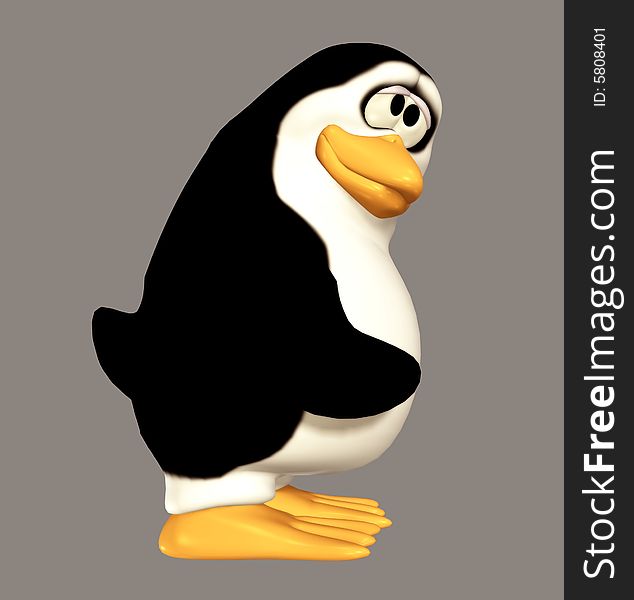 Cute 3d penguin for your artistic creations and/or projects