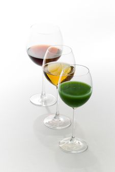 Three Tall Glasses Stock Photo Three Tall Glasses Stock Photo