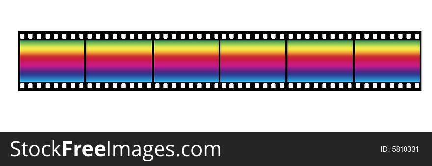 Long Film Strip With Six Frames, 35mm Format, Background