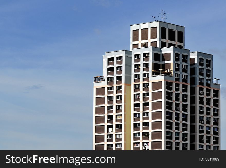 Abstract composition of a tall building. Abstract composition of a tall building