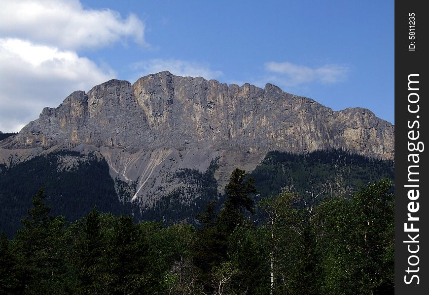 The Beautiful Yamnuska Mountain in Alberta