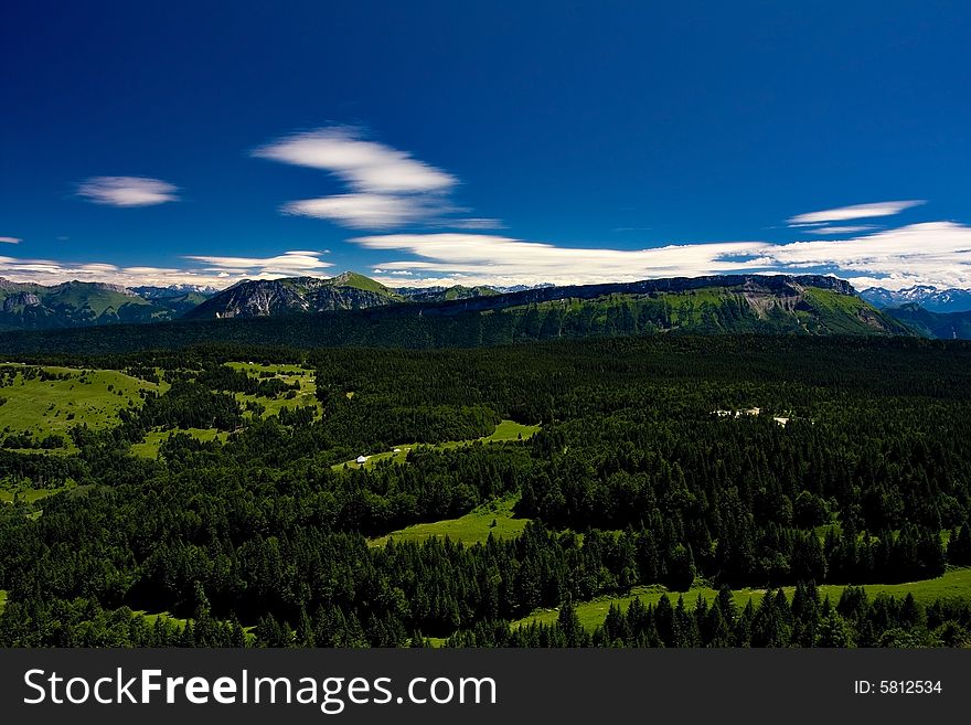 Mountains landscape on a beautiful day - horizontal