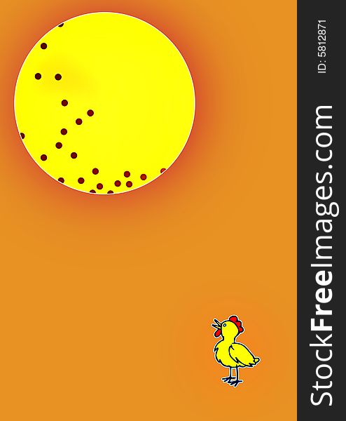 Chicken And Spots On The Sun.