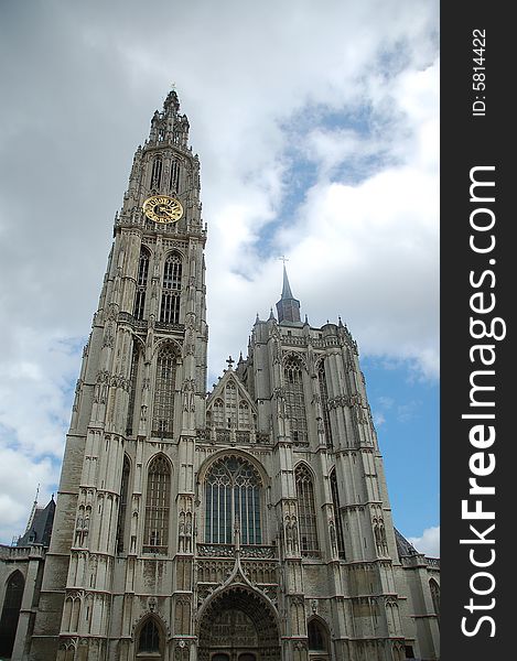 Main cathedral  in Antwerp, Belgium. Main cathedral  in Antwerp, Belgium