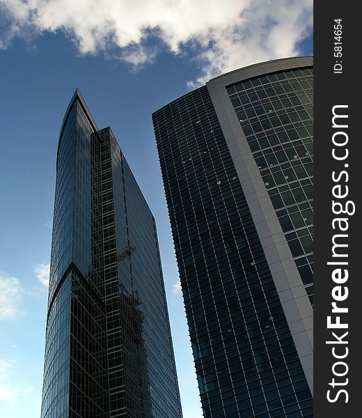 Two skyscrapers in Moscow-City