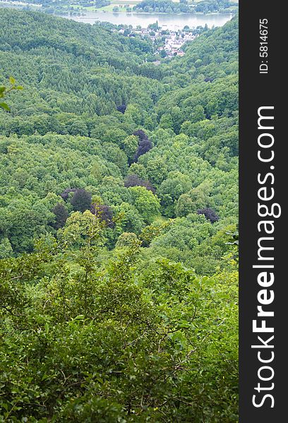 Part of the Rhine Valley in Germany seen from the Siebengebirge (Seven Mountains)