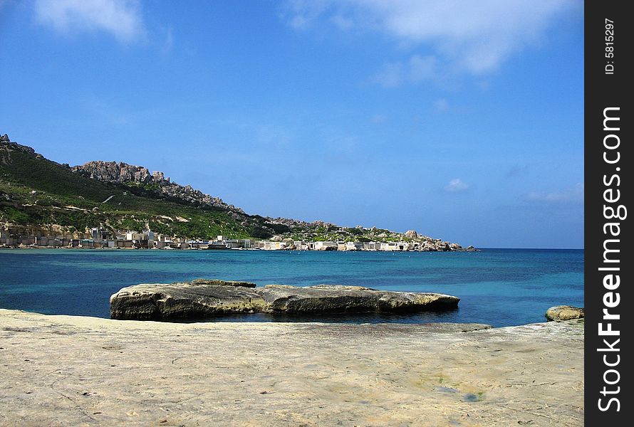 A beautiful bay in malta. A beautiful bay in malta