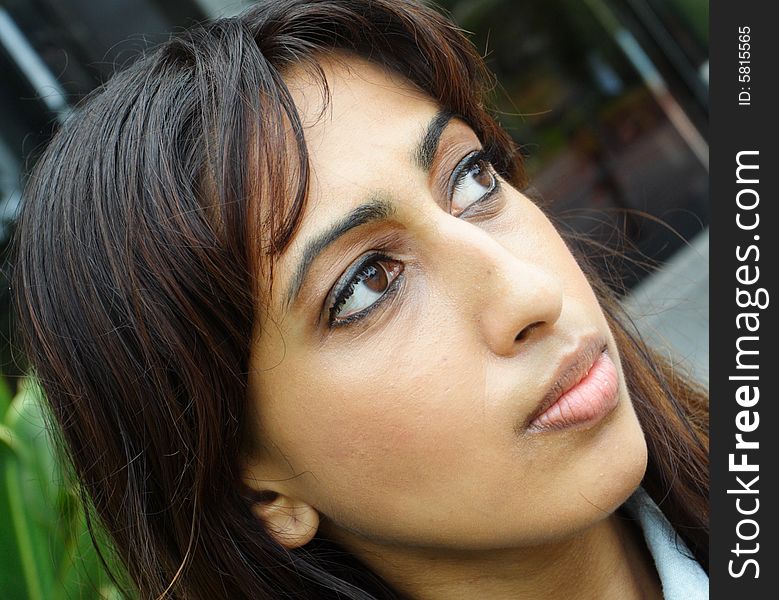 Young Islamic woman Headshot closeup. Young Islamic woman Headshot closeup