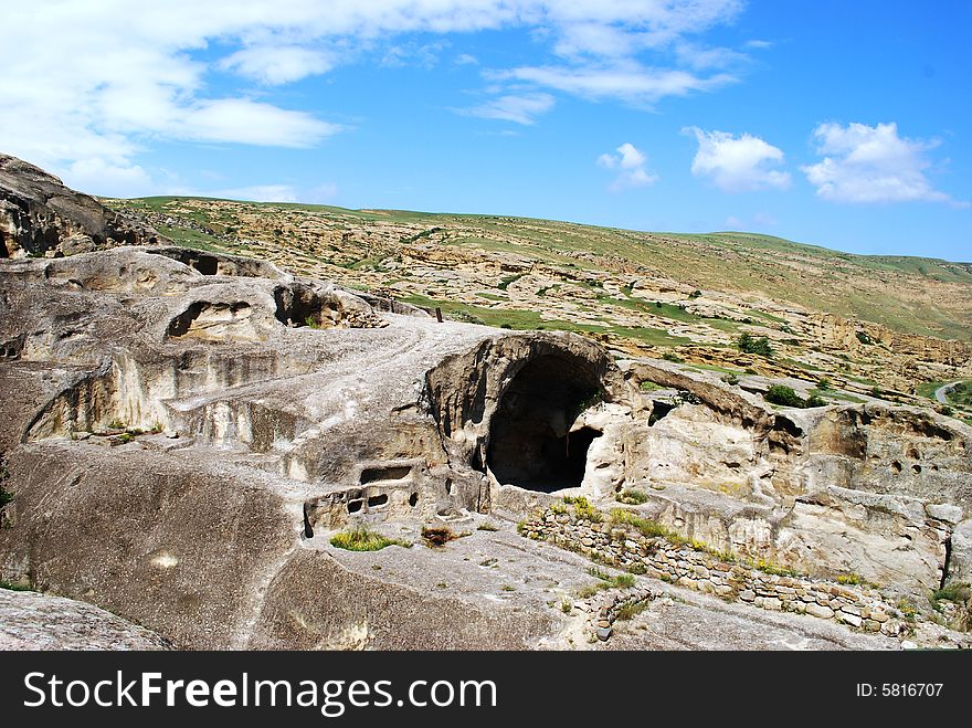 Ancient stone city Upliscikhe, Georgia, built in the 3rd century. Ancient stone city Upliscikhe, Georgia, built in the 3rd century