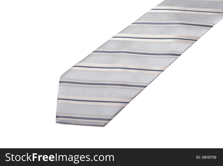 Man's tie on a white background