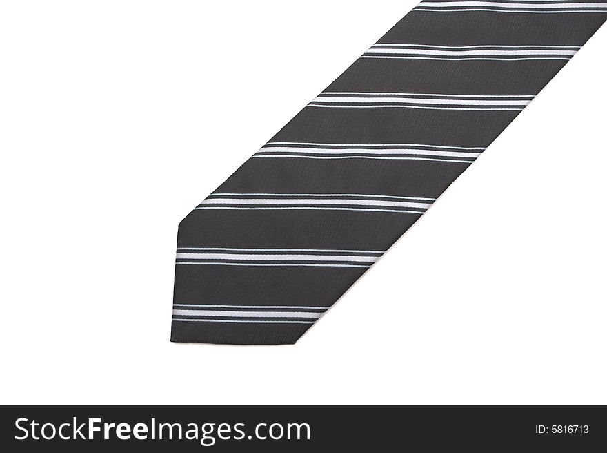 Man's tie on a white background