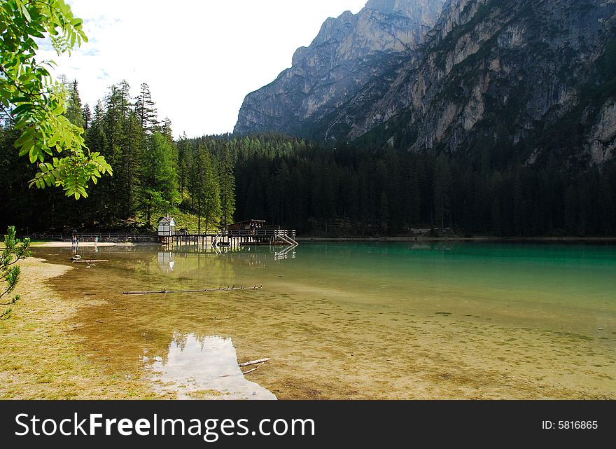 Valley in the Dolomites mountain in italy. Valley in the Dolomites mountain in italy