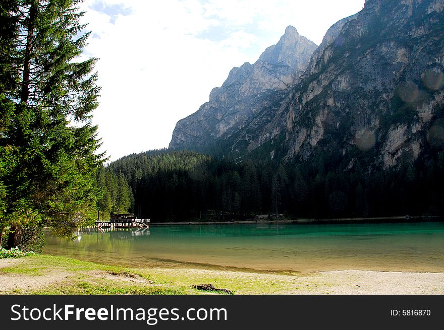 Valley in the Dolomites mountain in italy. Valley in the Dolomites mountain in italy