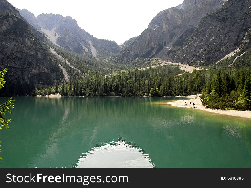 Valley in the Dolomites mountain in italy. Valley in the Dolomites mountain in italy