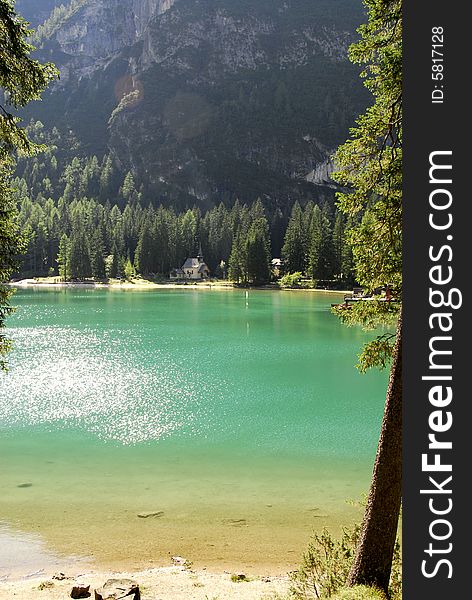 Valley in the Dolomites mountain in italy. Valley in the Dolomites mountain in italy