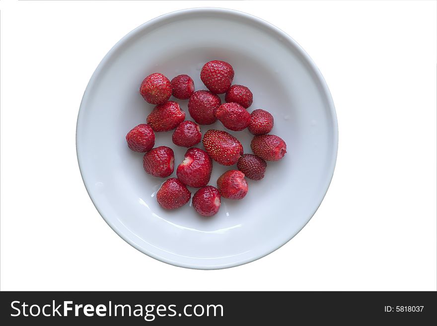 Straberries On The Plate