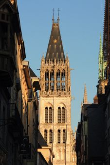 France Rouen: The Gothic Cathedral Of Rouen Royalty Free Stock Photos