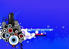 City With Stripes. Vector Royalty Free Stock Images City With Stripes. Vector Royalty Free Stock Images