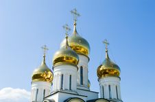 Golden Church Domes Royalty Free Stock Photography Golden Church Domes Royalty Free Stock Photography