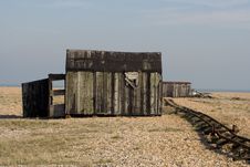 Dungeness Shack And Tracks Stock Photos