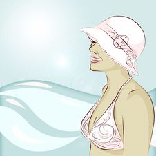 Bikini And A Hat Royalty Free Stock Photos Bikini And A Hat Royalty Free Stock Photos