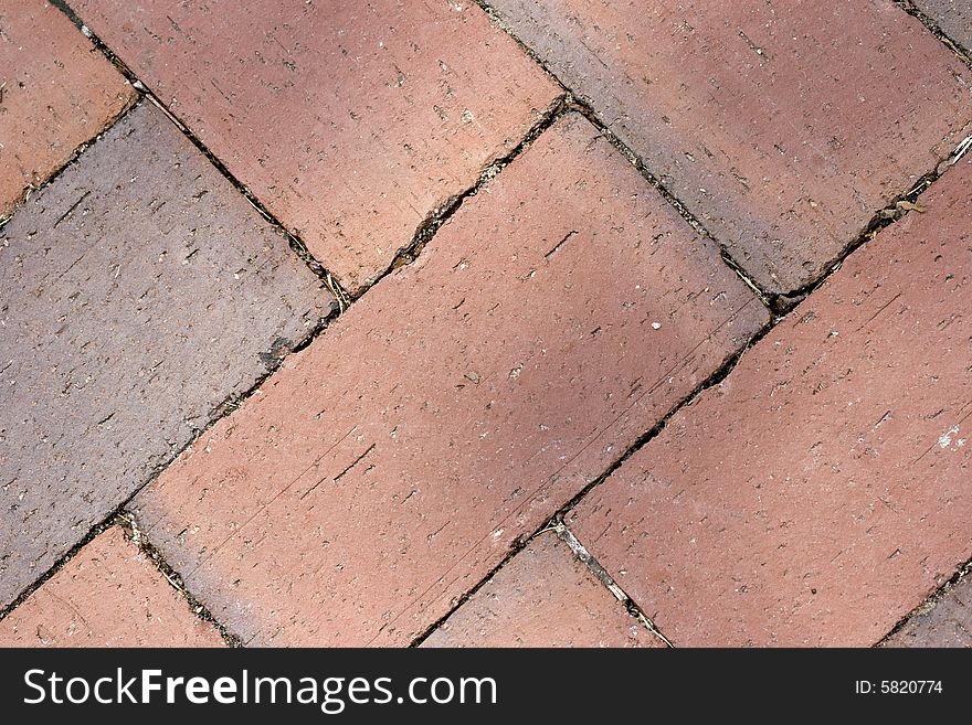Background of diagonal brick pavers in two colors. Background of diagonal brick pavers in two colors