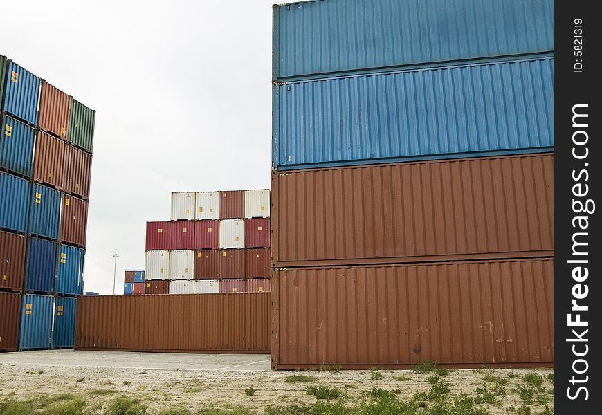 Cargo Containers At The Port