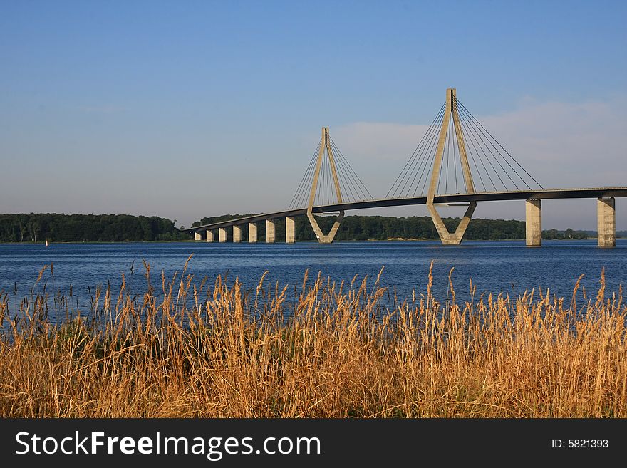 Bridge between rödby and kopenhagen. Bridge between rödby and kopenhagen